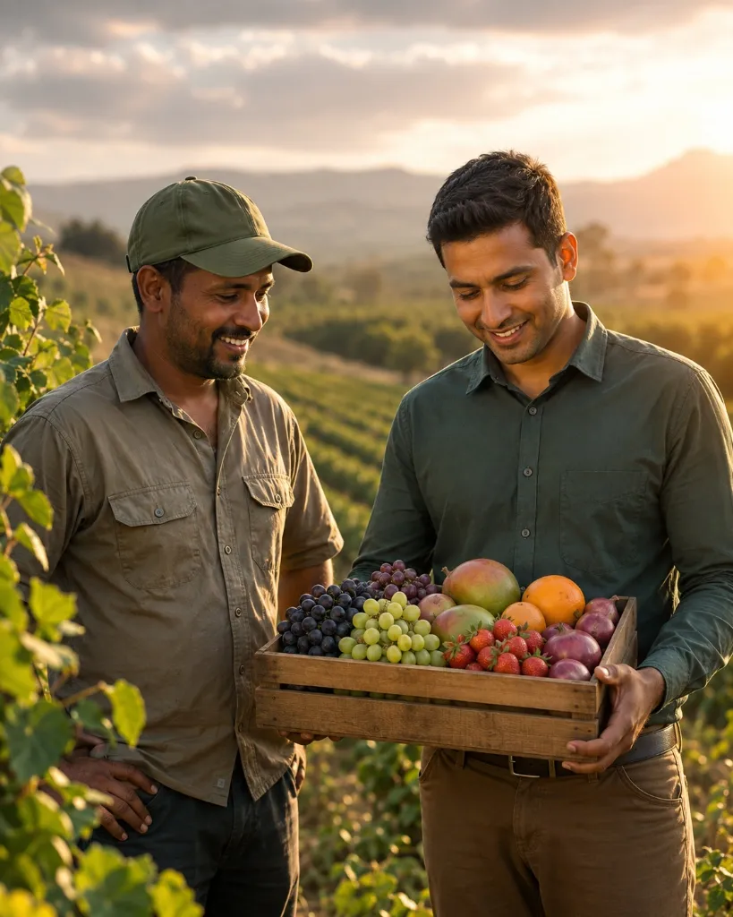 Farmer harvesting fresh crops at Tiba Masr
